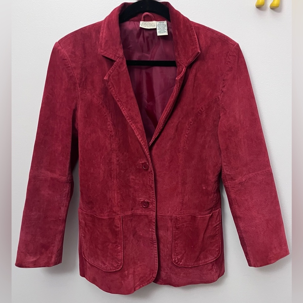 St. John's Bay Deep Red Suede Blazer
